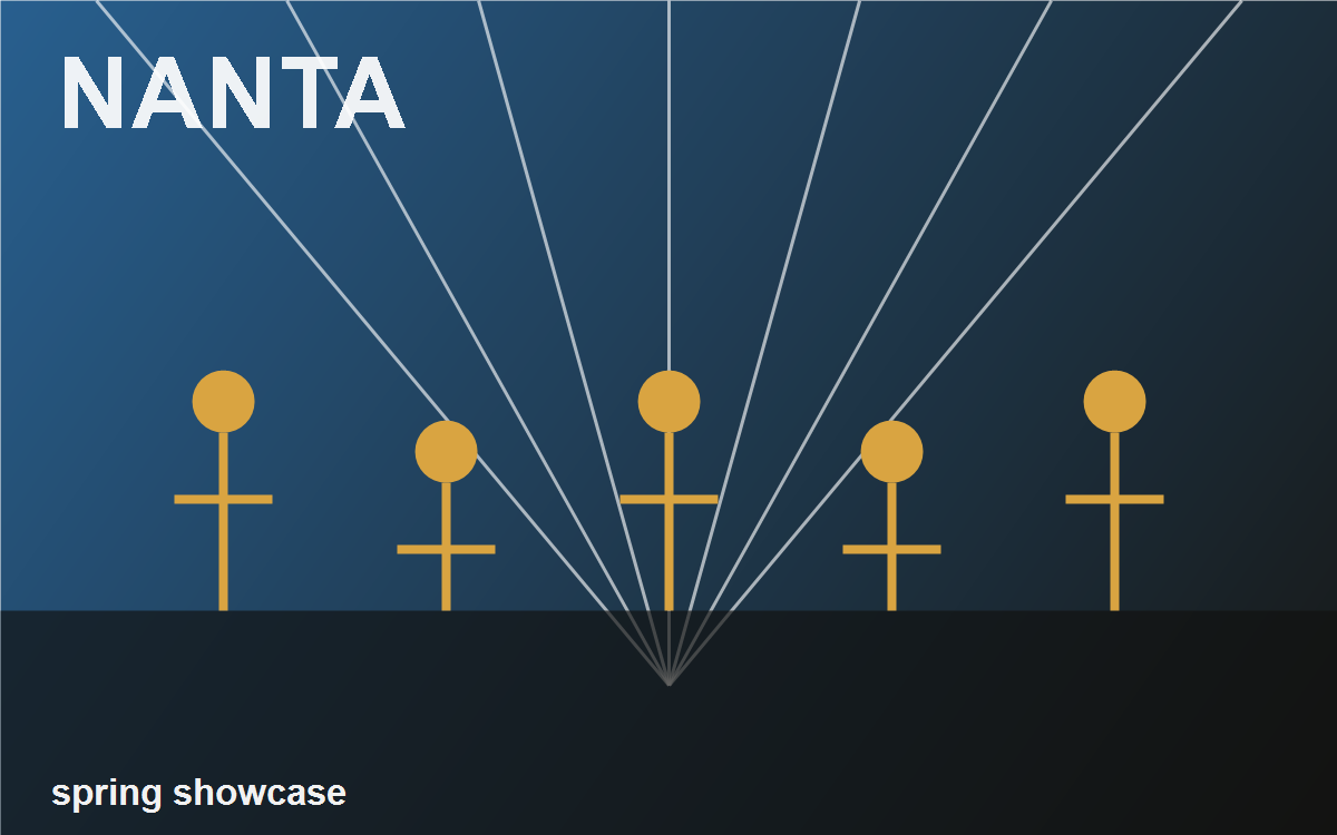 Stylized stage lights for a featured NANTA performance